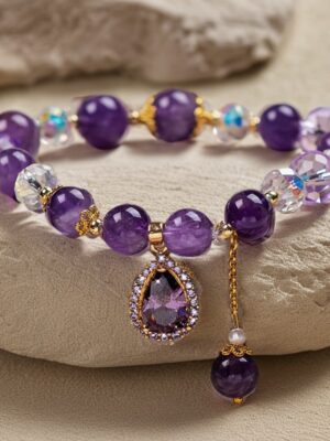Elegant amethyst bracelet