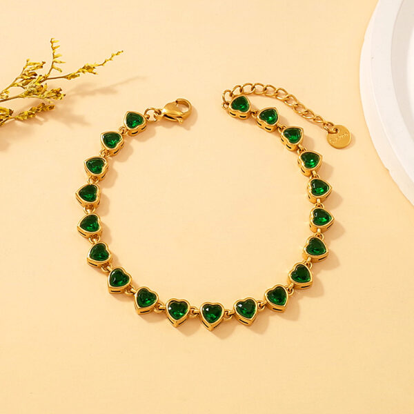 Zircon Heart Bracelet